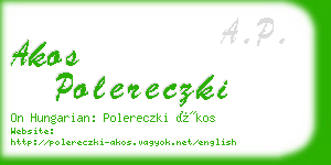 akos polereczki business card